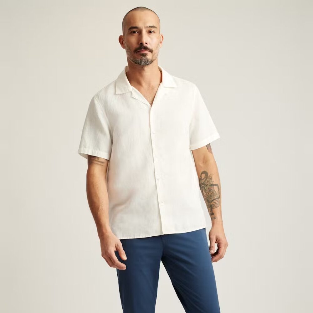 NWOT - Riviera Cabana Shirt, S, Coconut Milk